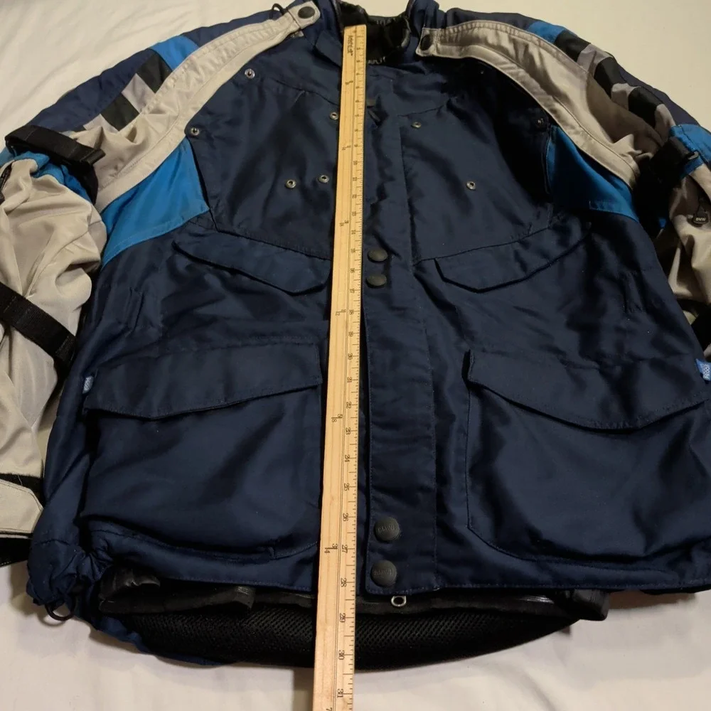 BMW Motorrad Rallye Motorcycle Jacket And Pants Set Mens Size 52R Blue Racing Ll